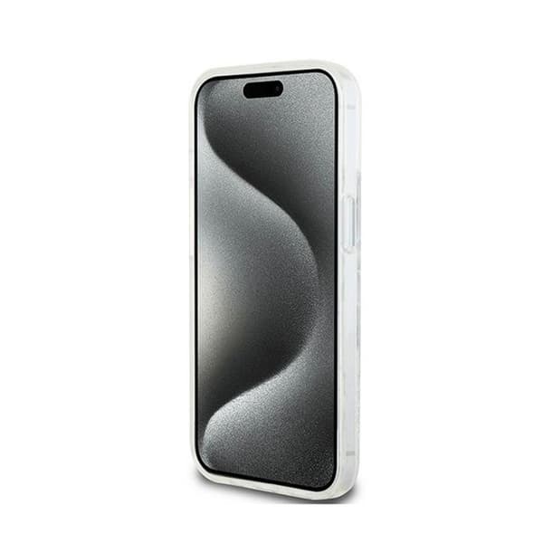 DKNY Liquid Glitter Multilogo - iPhone 15/14/13 fodral (vit)