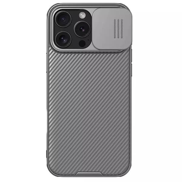 Coque för iPhone 16 Pro - Nillkin CamShield Pro - Grå Titan