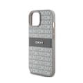 Miniatyrbild 6 av 6: DKNY Leather Mono Stripe &amp; Metal Logo - Fodral för iPhone 15/14/13 (beige)
