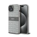 Miniatyrbild 1 av 6: DKNY Leather Mono Stripe &amp; Metal Logo - Fodral för iPhone 15/14/13 (beige)
