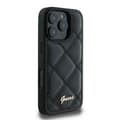 Miniatyrbild 4 av 4: Mjukt fodral - GUESS - iPhone 16 Pro Max - Quiltad - Svart - Metallisk logotyp