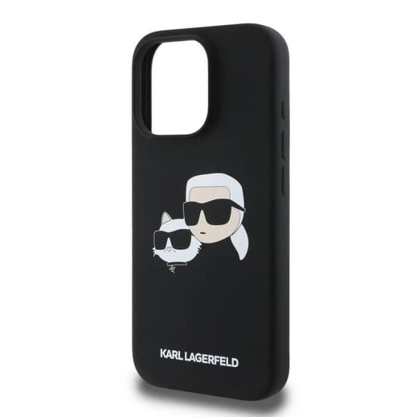 Coque - Karl Lagerfeld - iPhone 16 Pro - Silikon Vätska - Dubbelhuvuden - Kompatibel med MagSafe