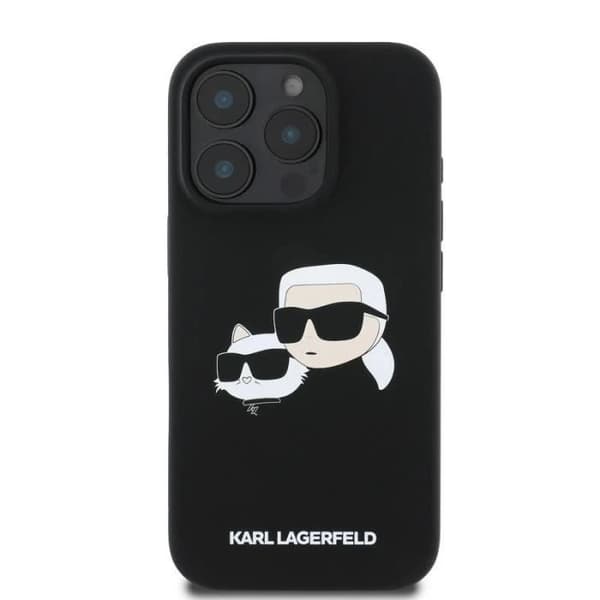 Coque - Karl Lagerfeld - iPhone 16 Pro - Silikon Vätska - Dubbelhuvuden - Kompatibel med MagSafe
