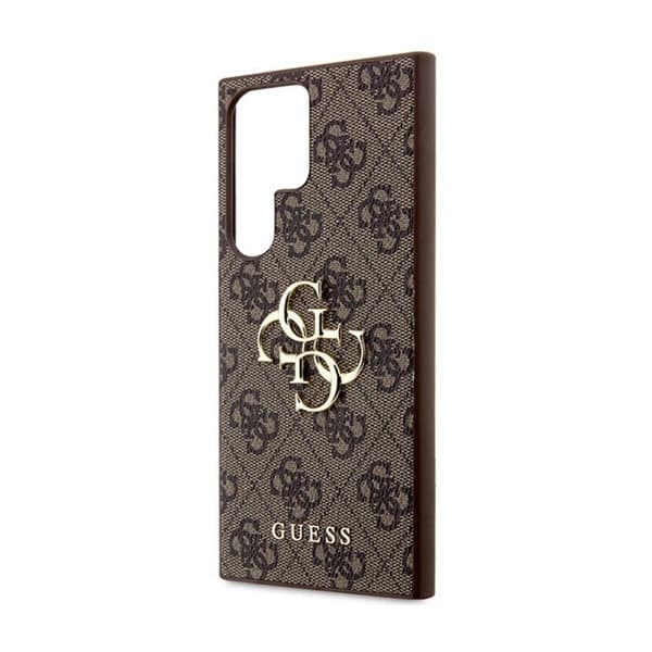 Telefonfodral - Guess - S24 Ultra - Brun - Saffiano-textur - Stötskydd