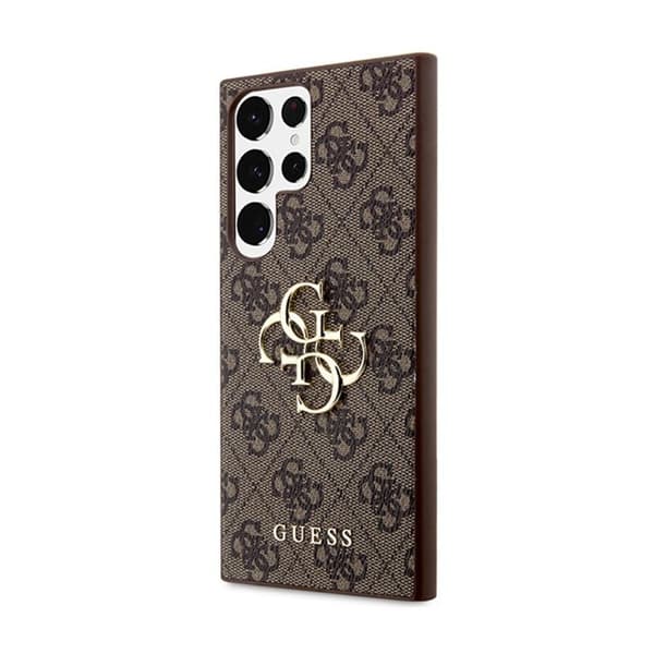 Telefonfodral - Guess - S24 Ultra - Brun - Saffiano-textur - Stötskydd