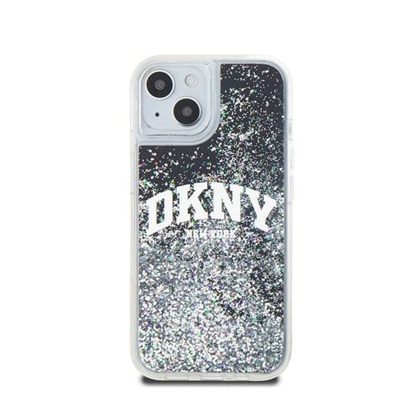 DKNY Liquid Glitter Big Logo - Fodral för iPhone 14/15/13 (svart)