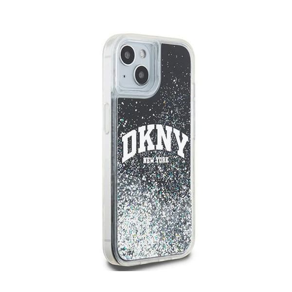 DKNY Liquid Glitter Big Logo - Fodral för iPhone 14/15/13 (svart)