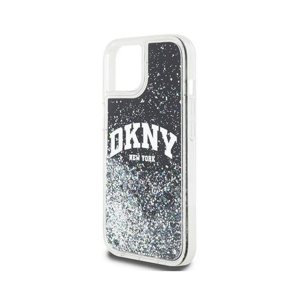 DKNY Liquid Glitter Big Logo - Fodral för iPhone 14/15/13 (svart)