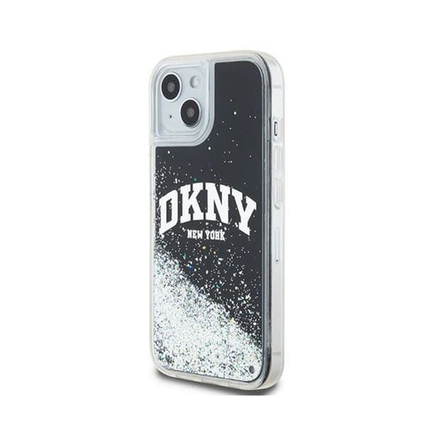 DKNY Liquid Glitter Big Logo - Fodral för iPhone 14/15/13 (svart)