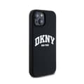 Miniatyrbild 4 av 6: DKNY Liquid Silicone White Logo Print MagSafe - Fodral för iPhone 15 Plus / 14 Plus (svart)