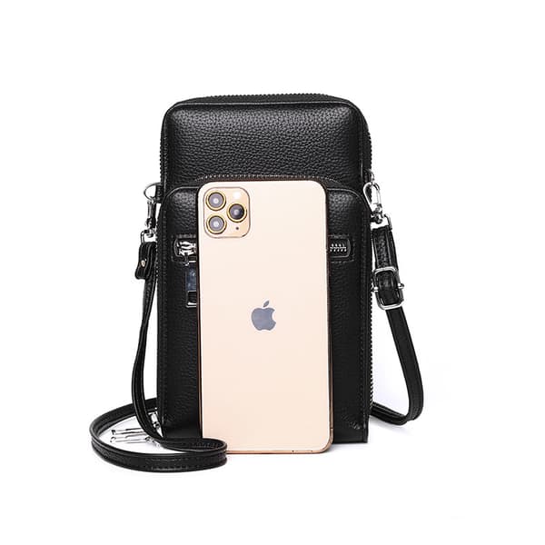 INF Crossbody-väska för män för telefon, liten axelväska i PU-läder