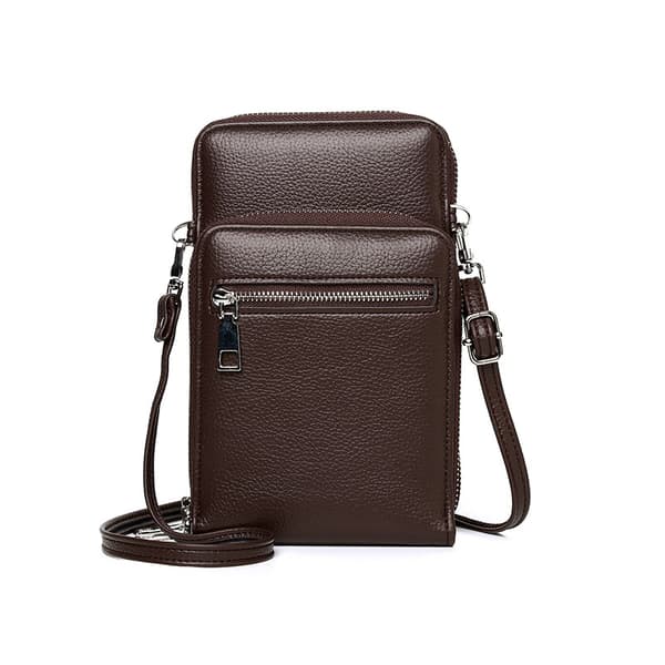 INF Crossbody-veske for menn til telefon, liten skulderveske i PU-skinn