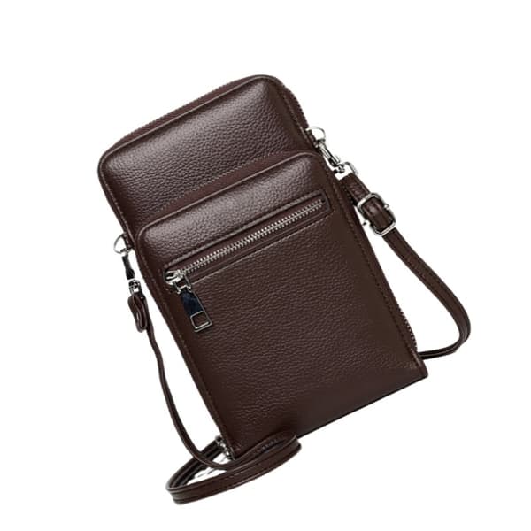 INF Crossbody-veske for menn til telefon, liten skulderveske i PU-skinn