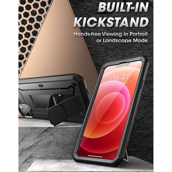 Supcase - SUPCASE - Skyddsfodral för utomhusbruk till iPhone 13 Pro (6.1") med skärmskydd 2021 svart