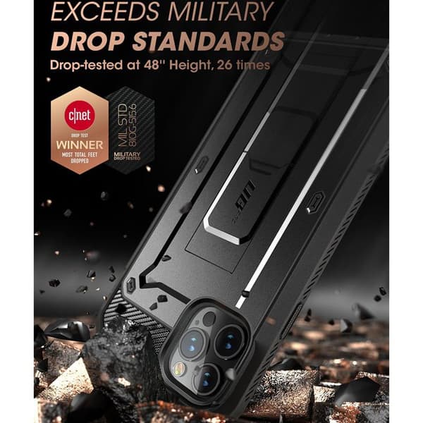 Supcase - SUPCASE - Skyddsfodral för utomhusbruk till iPhone 13 Pro (6.1") med skärmskydd 2021 svart