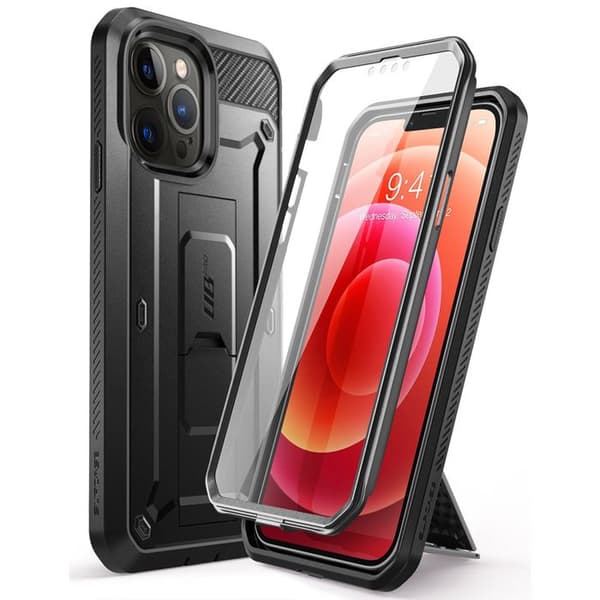 Supcase - SUPCASE - Skyddsfodral för utomhusbruk till iPhone 13 Pro (6.1") med skärmskydd 2021 svart