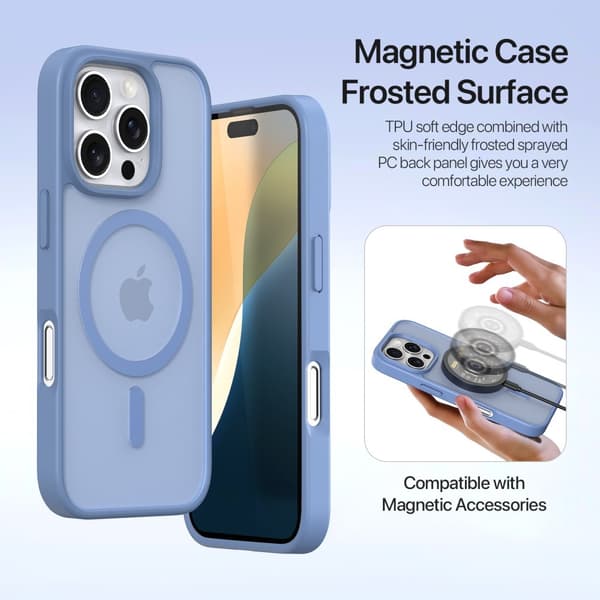 DUX DUCIS iPhone 16 Pro Max Fodral 2-i-1 Lawa Series MagSafe Blå