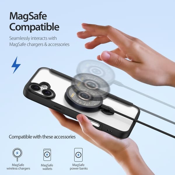 DUX DUCIS iPhone 16 Kotelo Skin X Pro Series Kickstand MagSafe Musta