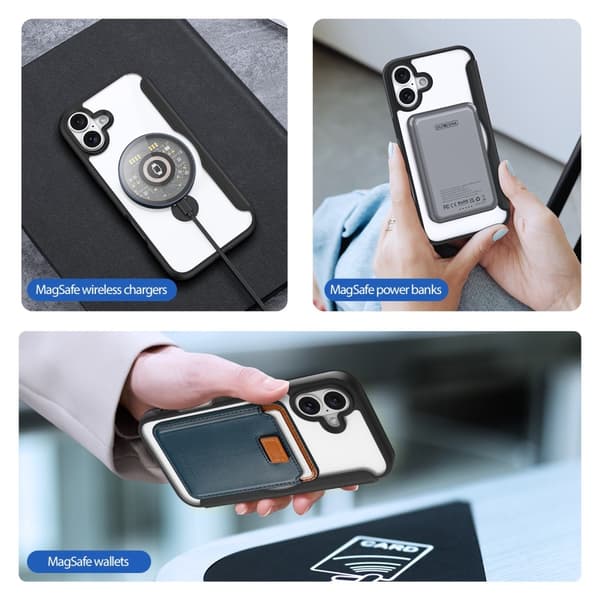 DUX DUCIS iPhone 16 Kotelo Skin X Pro Series Kickstand MagSafe Musta