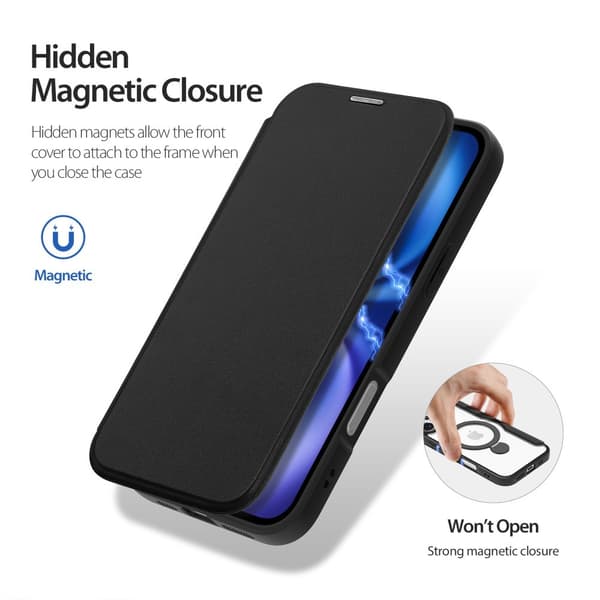 DUX DUCIS iPhone 16 Kotelo Skin X Pro Series Kickstand MagSafe Musta