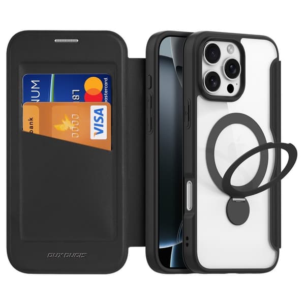DUX DUCIS iPhone 16 Pro Kotelo Skin X Pro Series Kickstand MagSafe Musta