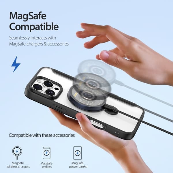 DUX DUCIS iPhone 16 Pro Kotelo Skin X Pro Series Kickstand MagSafe Musta