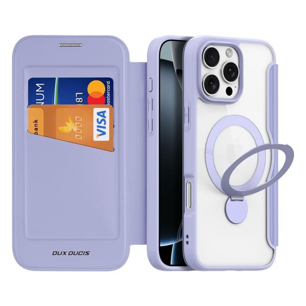 DUX DUCIS iPhone 16 Pro Kotelo Skin X Pro Series Kickstand MagSafe Violetti