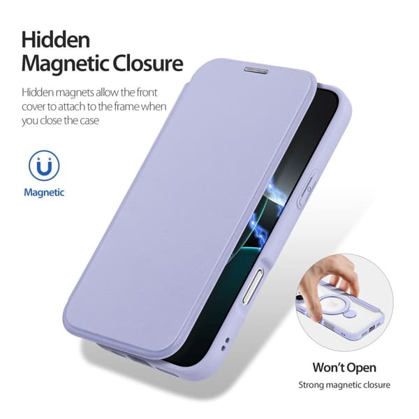 DUX DUCIS iPhone 16 Pro Kotelo Skin X Pro Series Kickstand MagSafe Violetti
