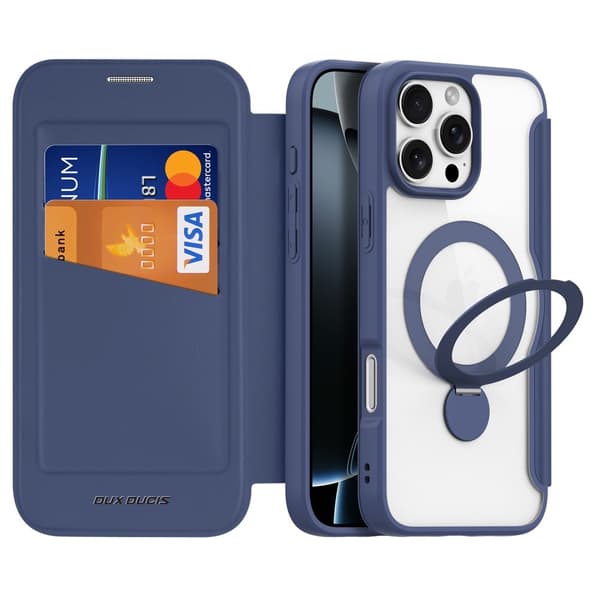 DUX DUCIS iPhone 16 Pro Max Kotelo Skin X Pro Series Kickstand MagSafe Sininen