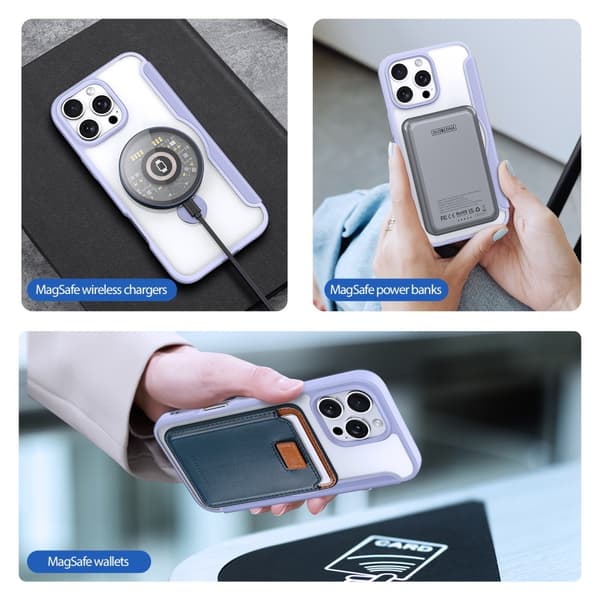 DUX DUCIS iPhone 16 Pro Max Kotelo Skin X Pro Series Kickstand MagSafe Violetti