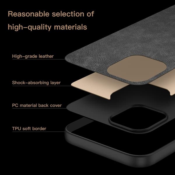 Motorola Moto G55 5G SKALO PU-læder hybridskal Sort