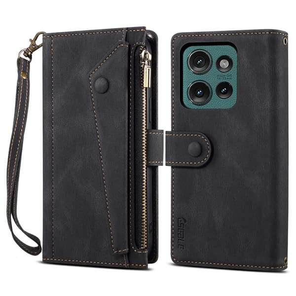 SKALO Motorola Edge 50 Neo 5G ESEBLE Big Wallet Pungetui - Sort