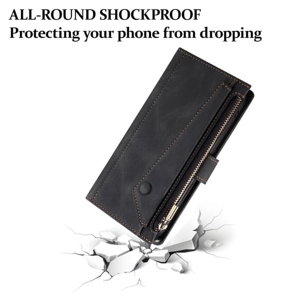 SKALO Motorola Moto G55 5G ESEBLE Big Wallet Plånboksfodral - Svart
