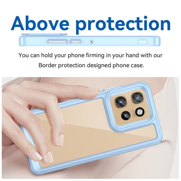SKALO Motorola Edge 50 Neo 5G Farve Bumper Cover - Blå