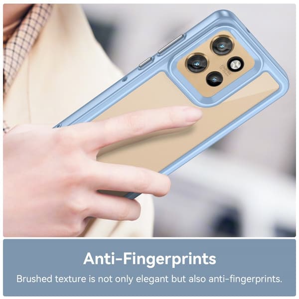 SKALO Motorola Edge 50 Neo 5G Farve Bumper Cover - Blå