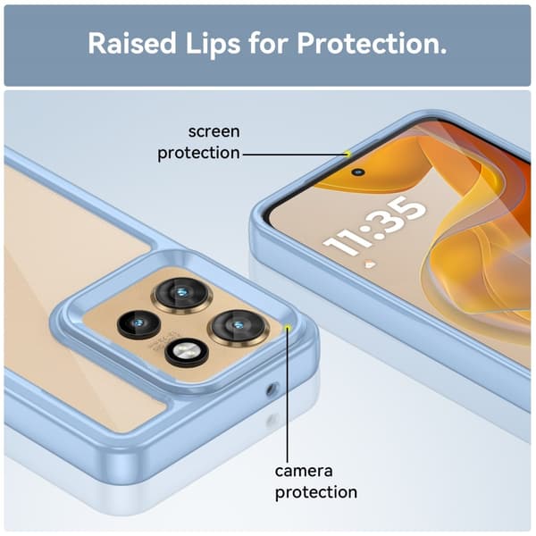 SKALO Motorola Edge 50 Neo 5G Farve Bumper Cover - Blå