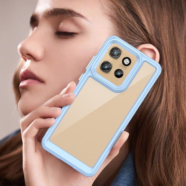 SKALO Motorola Edge 50 Neo 5G Farve Bumper Cover - Blå