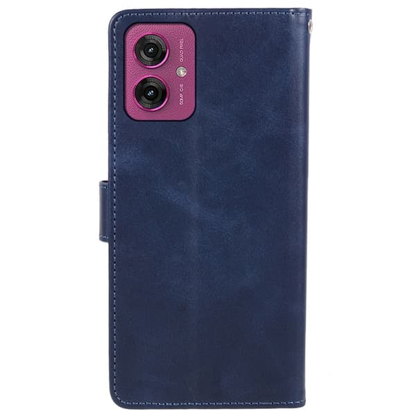 SKALO Motorola Moto G55 5G Premium Wallet Lompakkokotelo - Sininen