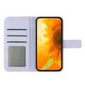 Miniatyrbillede 2 af 8: SKALO Motorola Edge 50 Neo 5G Flower PU læderpung med prægning - Lilla