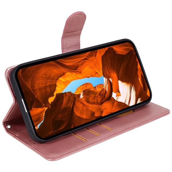 SKALO Motorola Moto G55 5G Premium Plånboksfodral - Roséguld