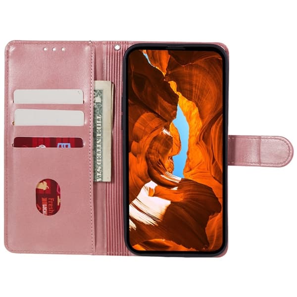 SKALO Motorola Moto G55 5G Premium Plånboksfodral - Roséguld