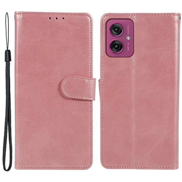 SKALO Motorola Moto G55 5G Premium Plånboksfodral - Roséguld