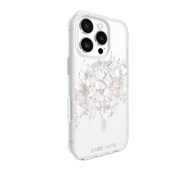 Skyddsskal - Case-Mate - iPhone 16 Pro - Inlagda pärlor - A Touch of Pearl - Semi-rigid