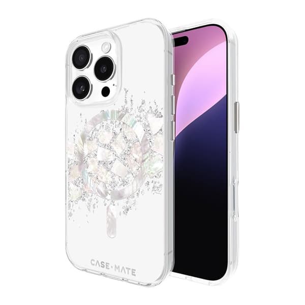 Skyddsskal - Case-Mate - iPhone 16 Pro - Inlagda pärlor - A Touch of Pearl - Semi-rigid