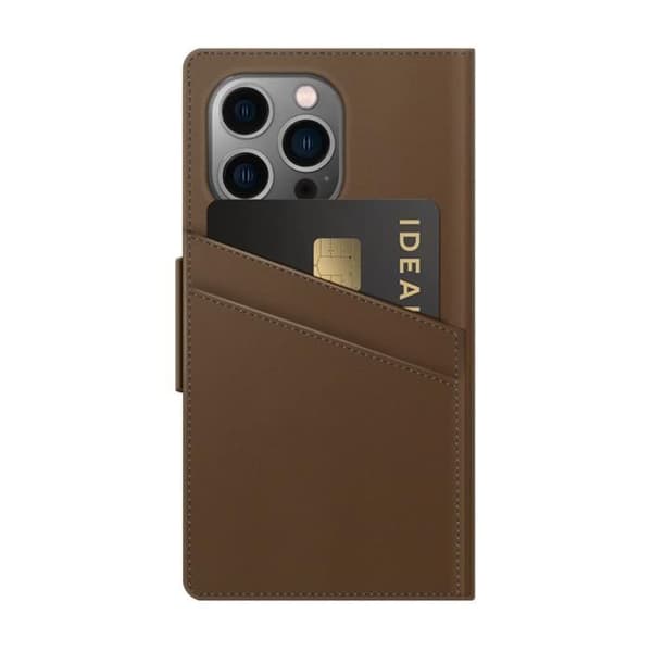 Lyxigt Folio iPhone 13 Pro Fodral - IDEAL OF SWEDEN - Brun - Mjukt läder - Korthållare