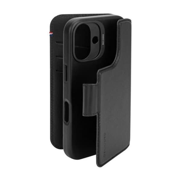 iPhone 16-fodral - Decoded - Läder - MagSafe-kompatibel - Kortfack - Svart