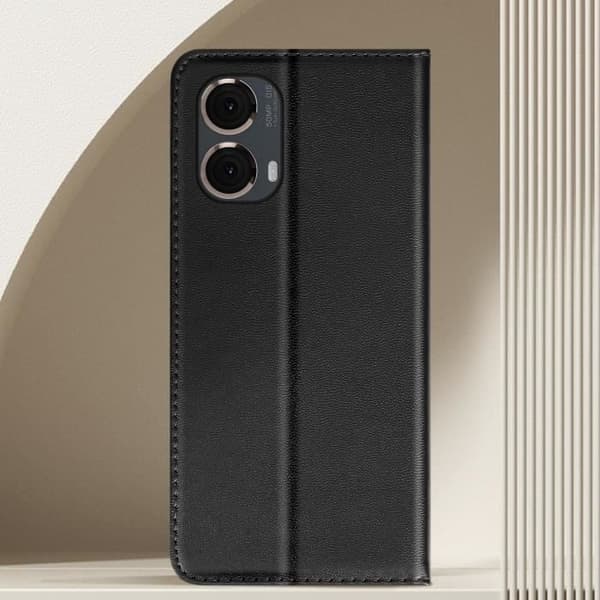 AVIZAR Fodral till Motorola Moto G85 - Svart - Flip magnetisk korthållare