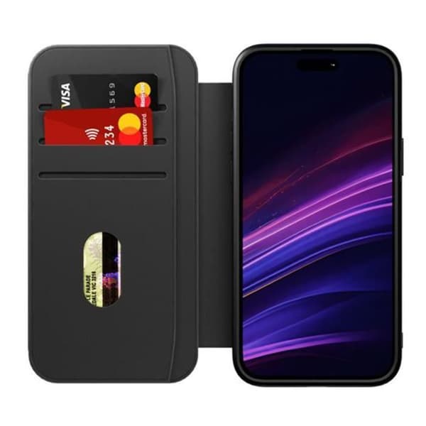 iPhone 16 Pro Max MagWallet Fodral med korthållare och stativfunktion CYGNETT Svart