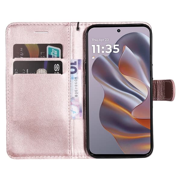 SKALO Motorola Edge 50 Neo 5G PU-nahkainen Lompakkokotelo