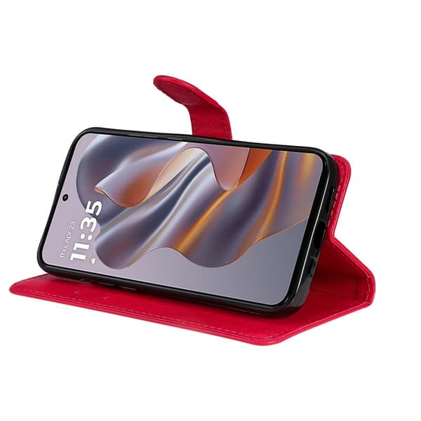 SKALO Motorola Edge 50 Neo 5G PU-Läder Plånboksfodral